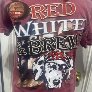 New Sea Dog Red White and Brew t shirt